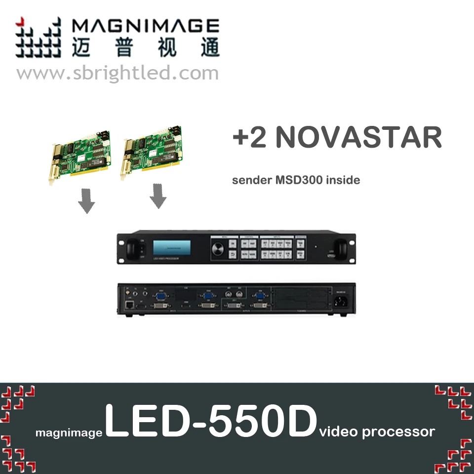 MAGNIMAGE LED-550DS with 2 MSD300 2k led video processor scaler support nova linsn dbstar colorlight sender