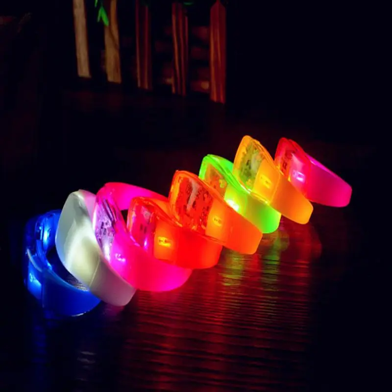 Luminous LED bracelet Sound vibration luminescence Silicone Bracelet Birthday Party Bracelet Event Supplies wedding F20173802