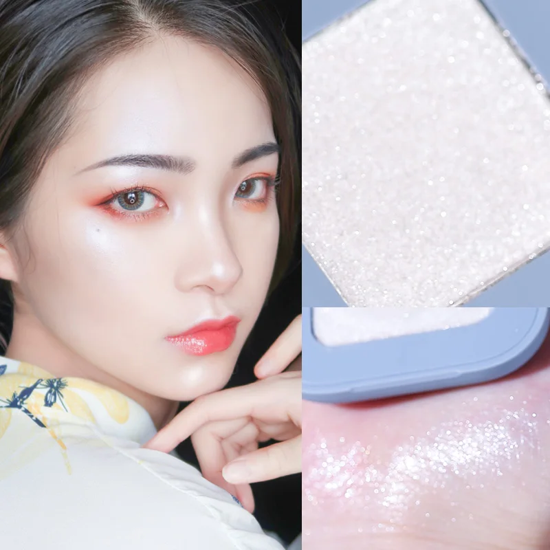 Xixi single color eyeshadow powder bright silver pink color highlighter cream waterproof long lasting shimmer eyeshadow AC098