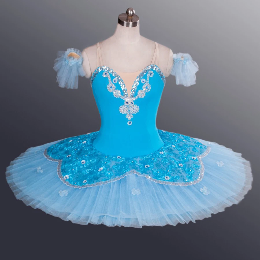 

Fltoture Adult Pancake Tutu Sky Blue Color Professional Classical Ballet Tutu AT1093 Blue Bird Ballet Stage Costumes Tutu Skirt