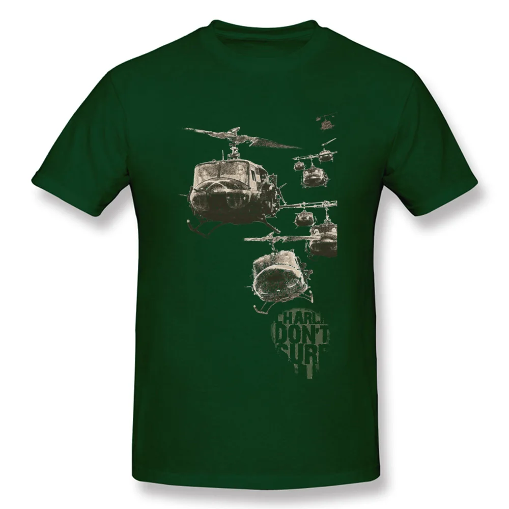 T Shirt Charlie Dont Surf 2 Men T-shirt 2024 Style Tshirt Vintage Helicopter Print Tops Tees Tactic Gamer Clothes Black