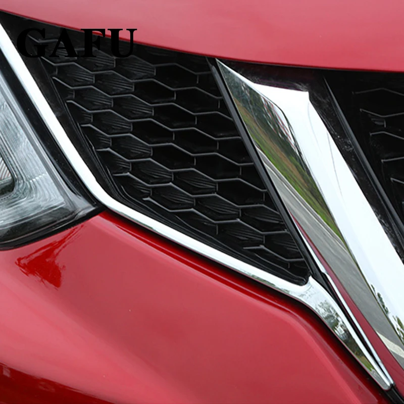 For Nissan Qashqai J11 j1 Car Front Grille Grill Cover Decoration Sticker Molding Accessories 2014 2015 2016 2017 2019 2020 2021