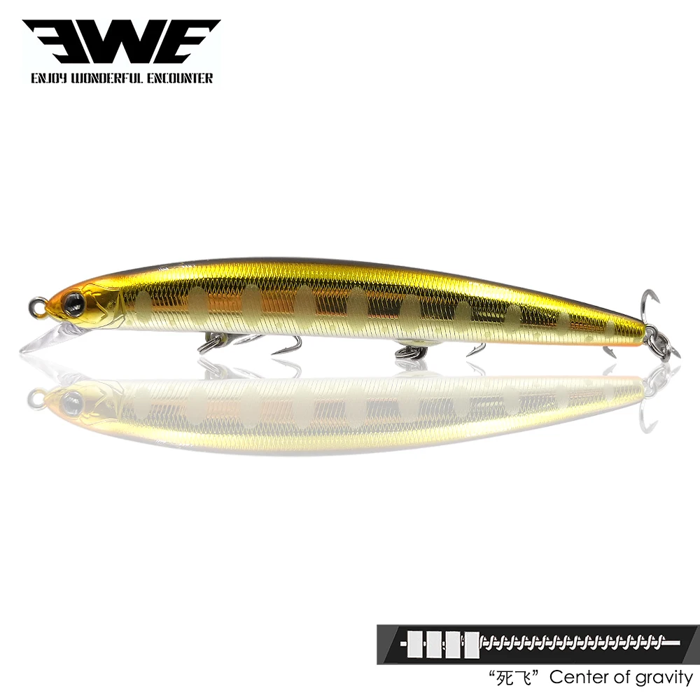 EWE-señuelo de pesca de pececillos, cebo flotante BAOJUN2 115F AR-C, 115/125/140mm, 13/17/21g, Wobblers para lubina de mar