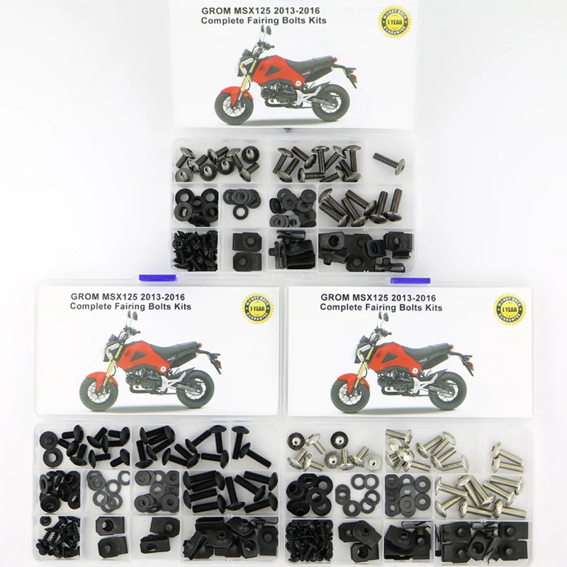 

Fit For HONDA GROM MSX125 2013 2014 2015 2016 Complete Fairing Kit Motorcycle Full Fairing Bolts Kit Steel Screws Clips