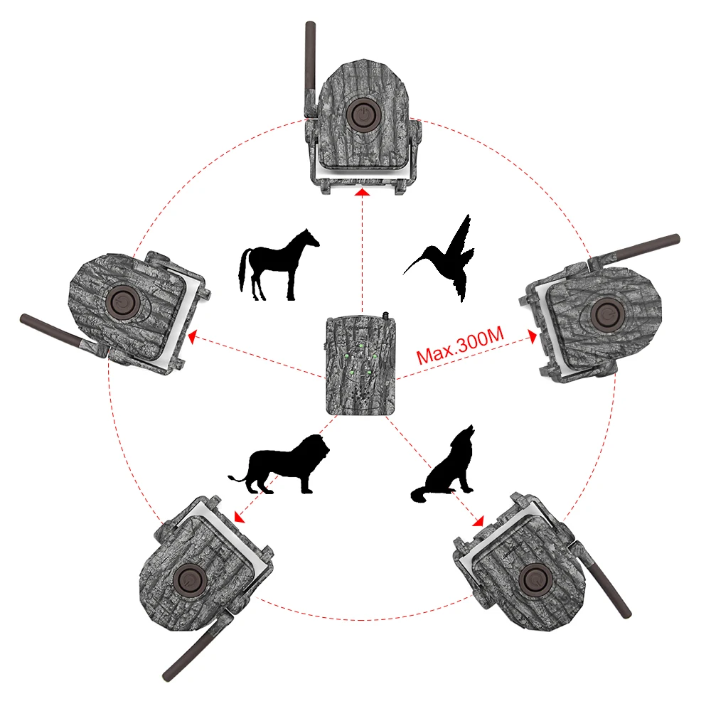 Imagem -02 - Kit de Sistema de Alarme sem Fio com Infravermelho ou Peças Receptor 300m para Trilha de Caça Armadilha Selvagem Segurança Doméstica