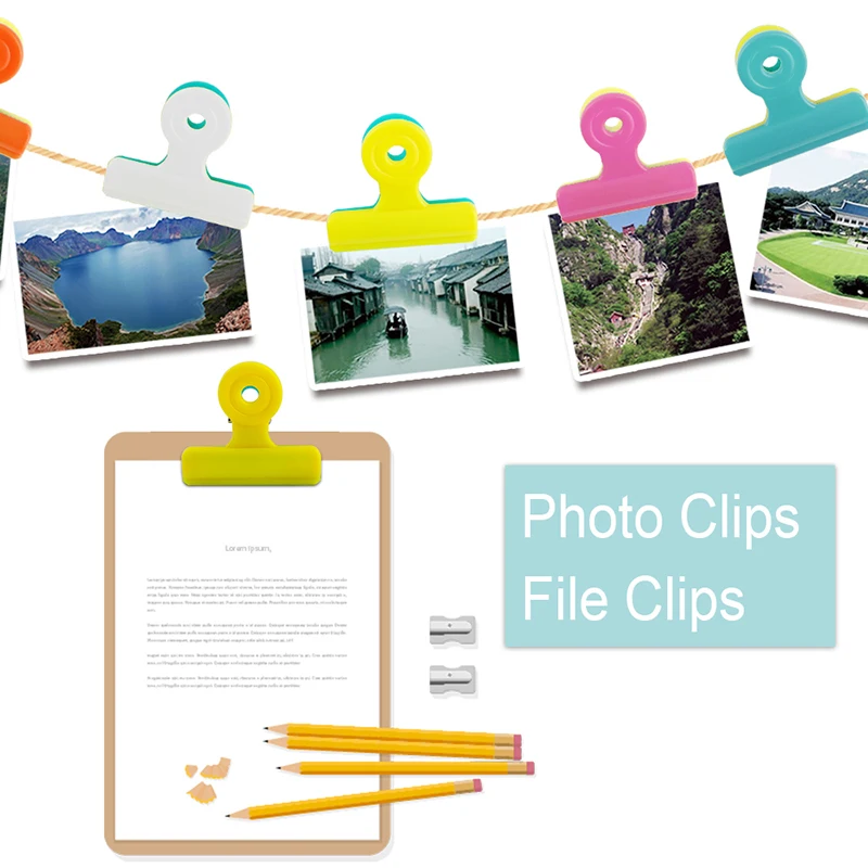 8 Teile/los Multifunktions Tasche Chip Clips, Frische Lebensmittel Clips, Foto Datei Klemmen, Verschiedene Farben Luft Engen Dichtung Griff für Küche Dichtung – Detail 11