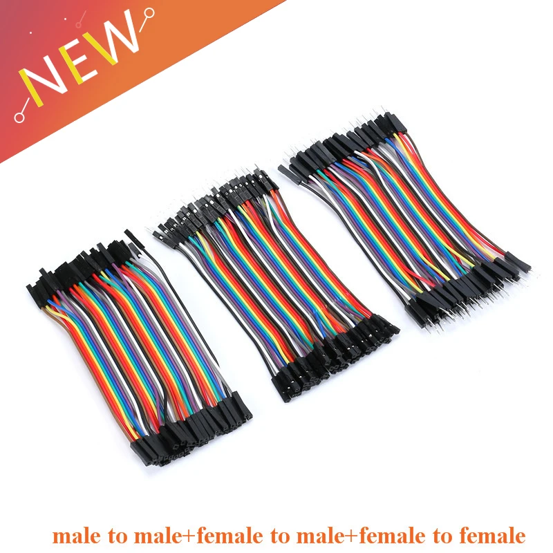 120pcs 40P 10cm male to male, female to male, and female to female jumper wire connector breadboard jumper wires