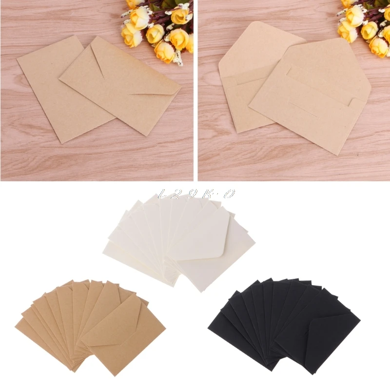 50pcs/lot Craft Paper Envelopes Vintage European Style Envelope For Card Scrapbooking Gift