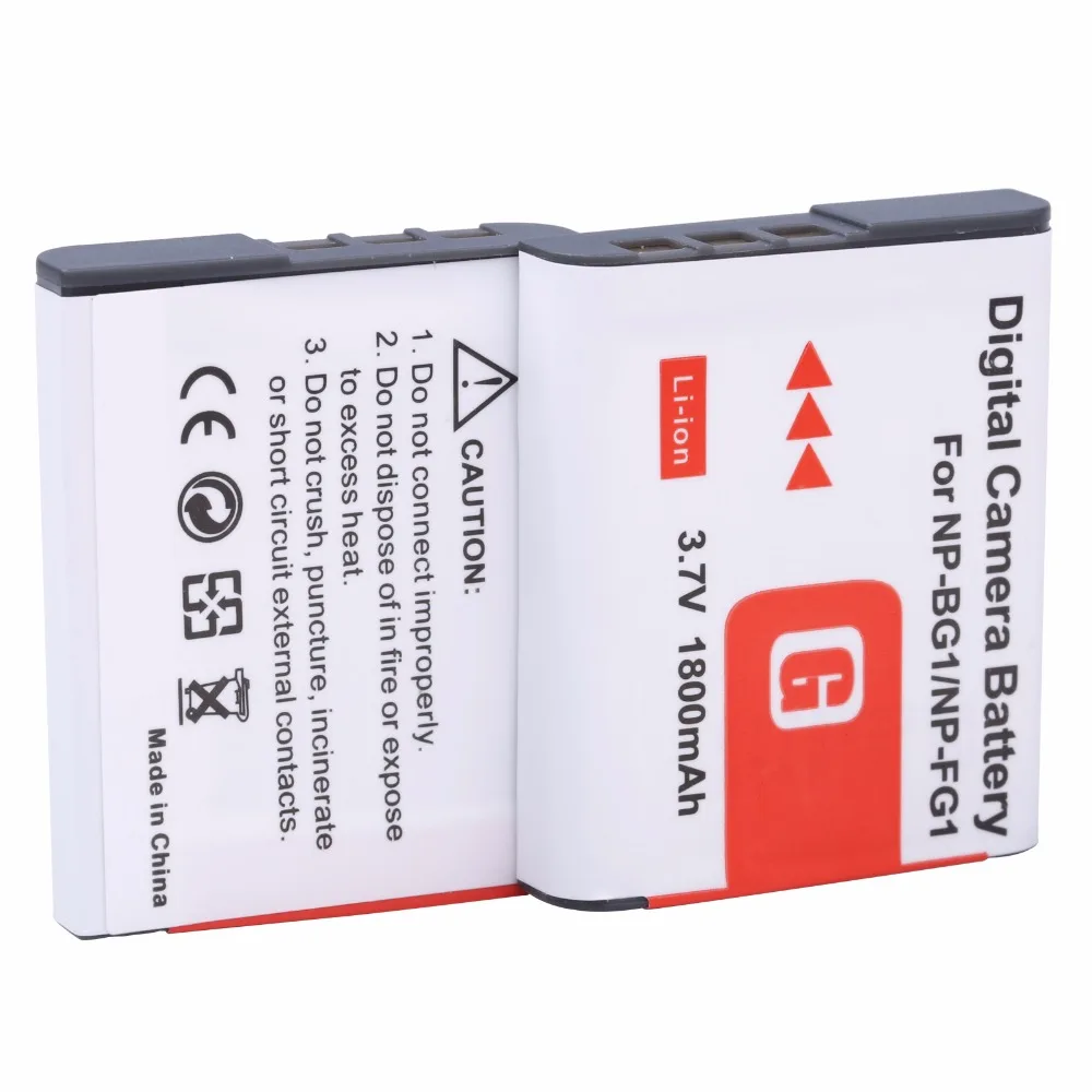 2 шт., батарея для SONY Cyber-shot NP-BG1 H7 H9 H10 H50 N1 N2 T20 T100 W30 W35 W50 W55 W70 W80 W90 W100 W120