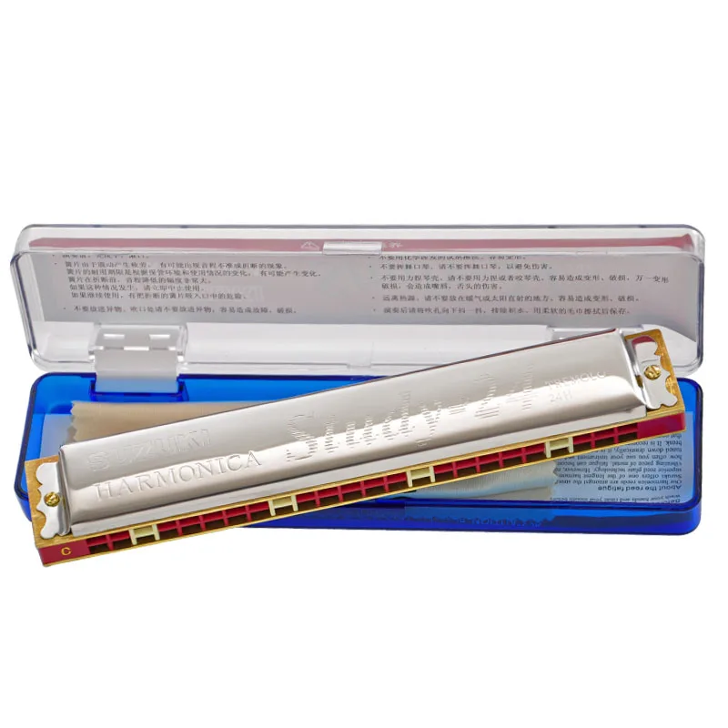 Suzuki 24 hole Harmonica key of C Tremolo Folk Master Harmonica 24 Hole для начинающих играть в полифонный тон