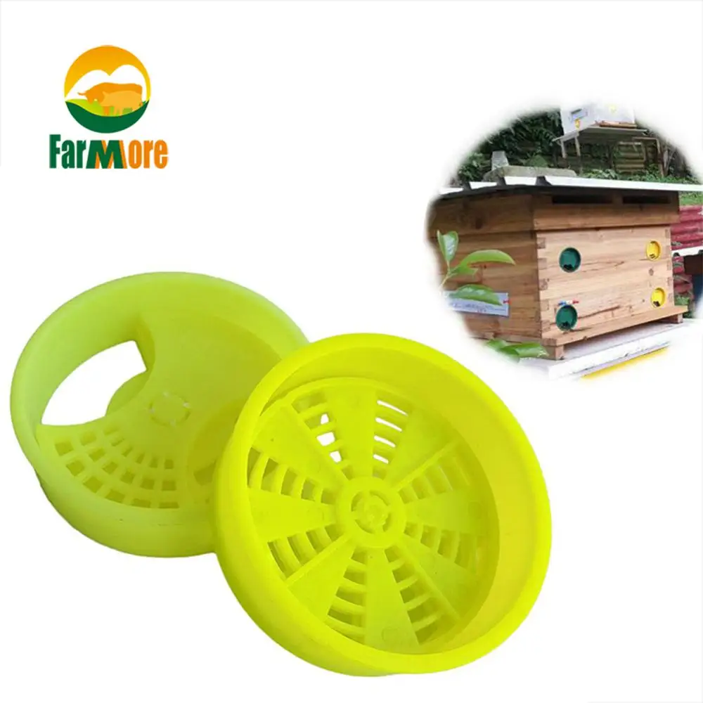 

10Set Bee Hive Tools Round Plastic Rotate multifunctional Nest door Bees Box Vent Hool Prevent Queen Bee Escape Beekeeping Tools