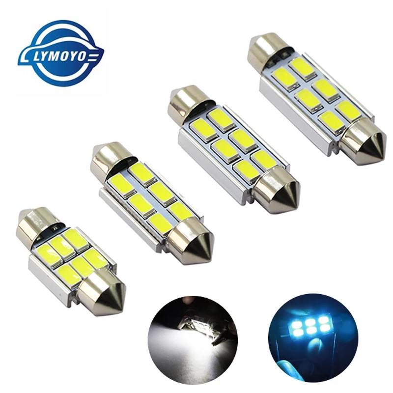 1pcs C5W Error Free C5W C10W LED Bulb 31 36mm 39mm 42 Interior Reading Light Festoon Auto Dome License Plate Luggage Trunk Lamp