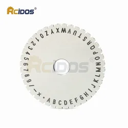 RCIDOS Character plate wheel for YL-360 Manual nameplate marking machine,2/2.5/3/4/5/6mm Solid/Dotted style available,1pcs price