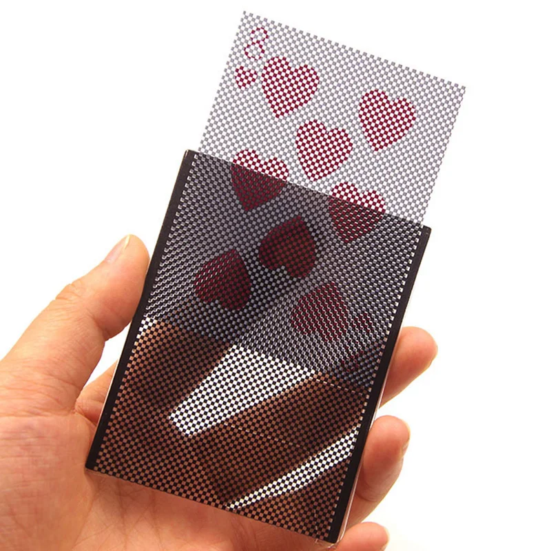 Funny WOW 1.0 Poker Card Magic Trick WOW Card Wonderful Vanish Illusion Change Sleeve Close-Up Street Heart Magic Trick