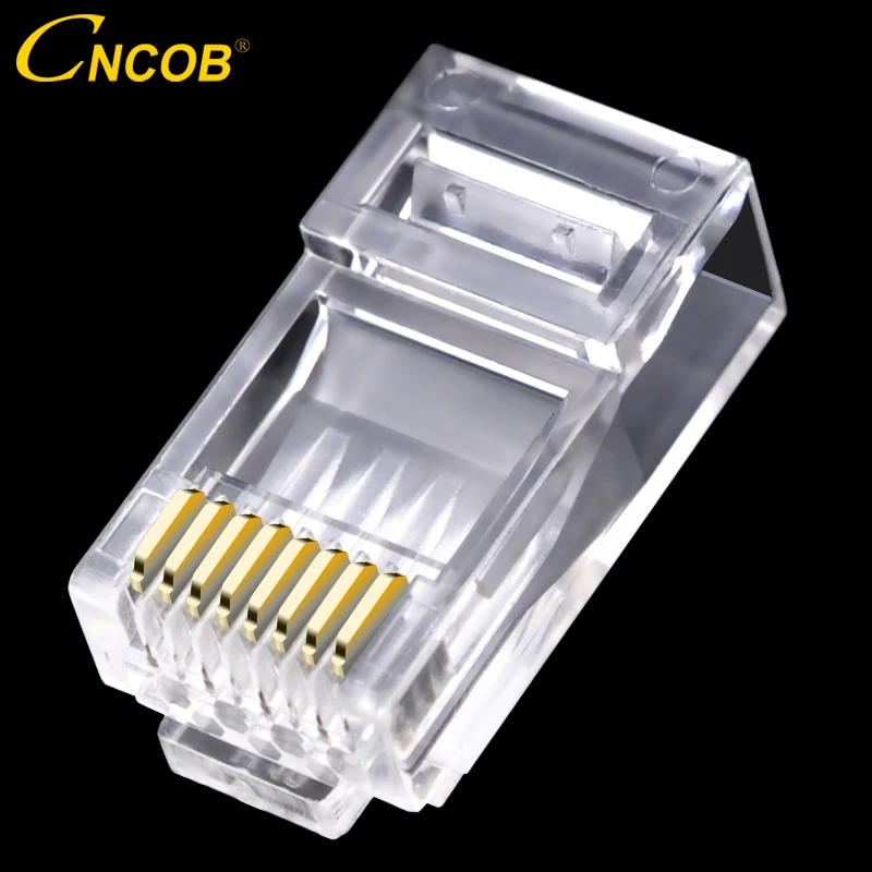 

Сетевой модуль cncob cat6, гигабитный широкополосный Ethernet rj45, прозрачный штекер 8P8C, компьютерный сетевой кабель, штекер