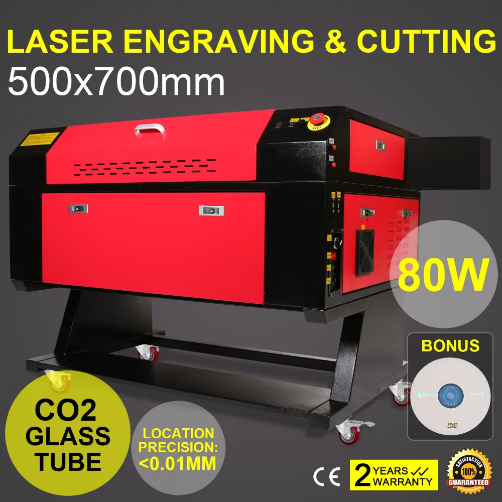 VEVOR Ruida 80W CO2 Laser Engraver K80 Laser Engraving Machine CNC Cutter Color Screen 700*500mm Woodworking For Wood Acrylic