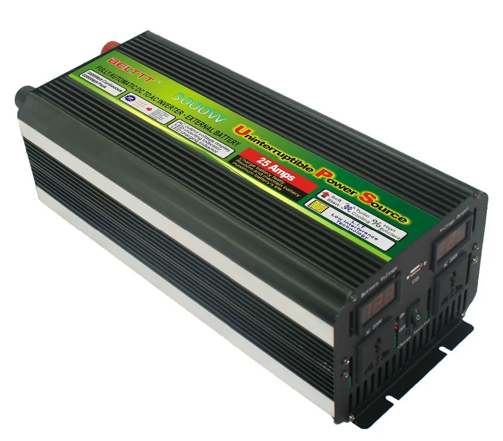 1 Year warranty DC12V to AC220V 3000W power inverter solar  Inverter with battery charger UPS China factory