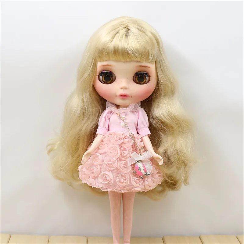 

BL-160604L Clothes For 1/6 Blyth Suit 3 Pieces Summer Pink Dress