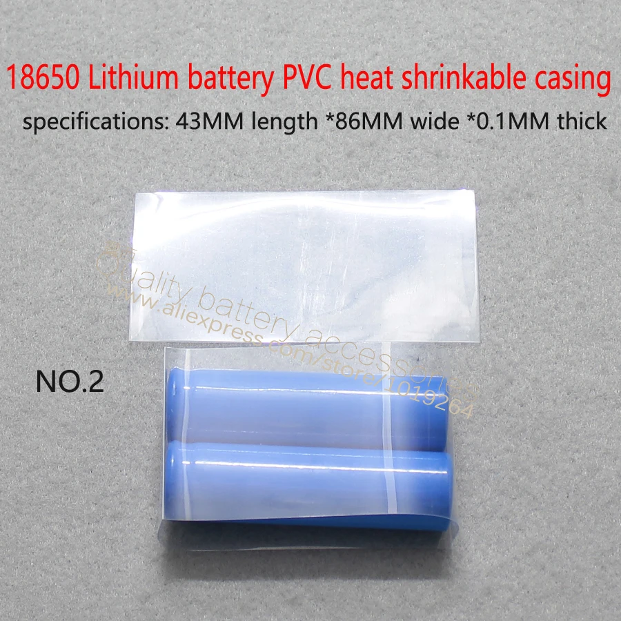 2 قسم 18650 بطارية ليثيوم بولي كلوريد الفينيل لون شفاف الجلد يتقلص الفيلم الحرارة جلبة قابلة للانكماش قسم 1 قسم/2 قسم/