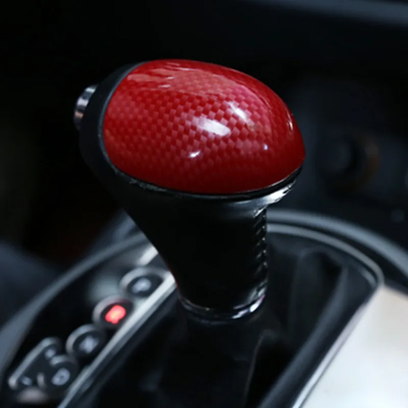 4Colors Carbon Fiber Car AT Gear Shift Knob Gear Head Cover for Kia Sportage R Cerato K3 K4 K5 Sorento 2011 2012 2013 2014 2015