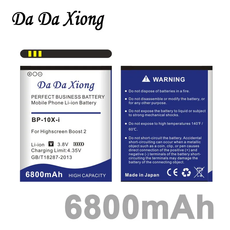 DaDaXiong 6800mAh BP-10X-i Battery For Highscreen Boost 2 II Innos D10 D10F Smart Phone