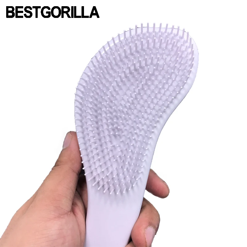 Hot Practical Massage Tangle Comb Hair Brush Professional Hairbrush Anti-static White Angel Wings Comb Free shipping view 2
