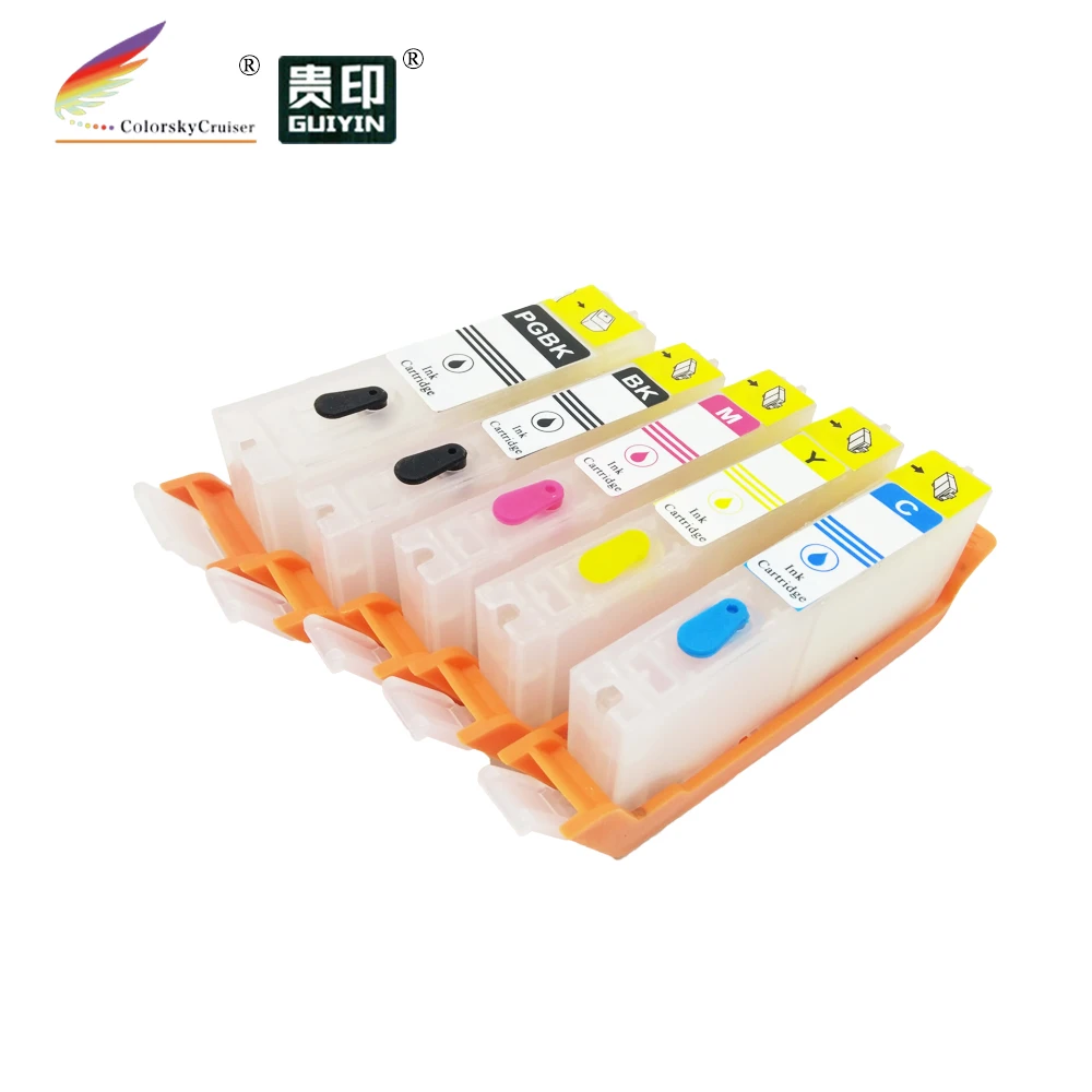 (RCC270-5) refillable refill ink cartridge for Canon PIXMA MG 5720 5721 5722 6820 6821 6822 PGI-270 CLI-271 PGI 270 CLI 271