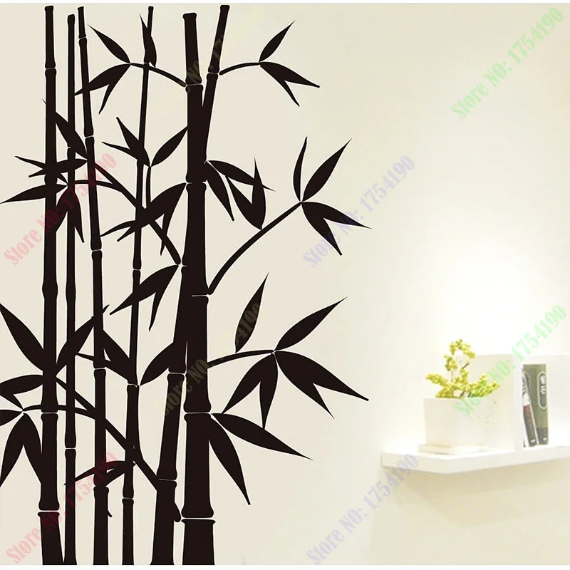 

Home Decor Wall Sticker Wall Art Removable Decoration Mural Decal Black Bamboo 60X90CM