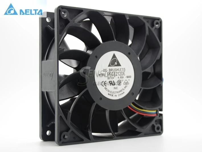 7000RPM 120mm X 38mm PFC1212DE High Speed CFM Cooling Fan 120x120x38mm 12v Delta 12038 120mm 4.80A for Ant S7 S9 D3 L3 E9