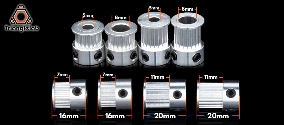 Trianglelab 9mm 20 Zähne Aluminium Zahnriemenscheibe 9mm P5MM P8mm für 6mm Synchronriemen Rad Kettenrad – Detail 39