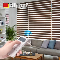 Customize size Electric Zebra Blinds Cordless Lithum Battery Motorized Curtains for Bedroom/Living room Motor Warranty 3 years