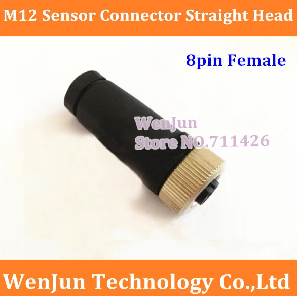 Free Shiping Brand NEW M12 8pin Aviation plug/Connector 10PCS Straight head ,8 core Female Sensor plug