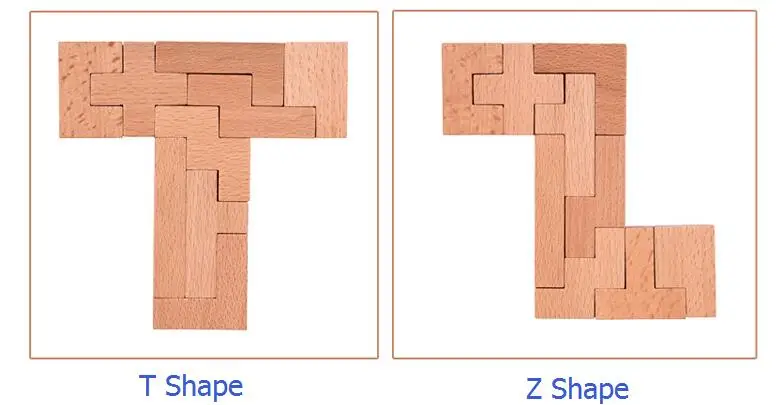 Tangram en bois stimulant pour adultes et enfants, jeu de logique Beaumont, casse-tête dos, puzzles