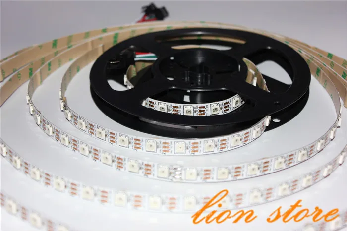 Non waterproof  DC5v 5m 300 leds 60 pixels/m 5050 smd ws2812 ws2811 rgb led strip lights,white pcb,Programmable Addressable