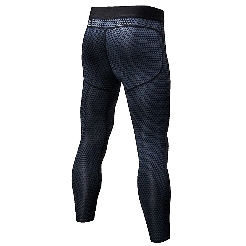 3D Print Mens Running Tights 3/4 Compression Sport Leggings Gym Fitness Sportswear Capri Yoga Pants Calf Length Cropped Trousers