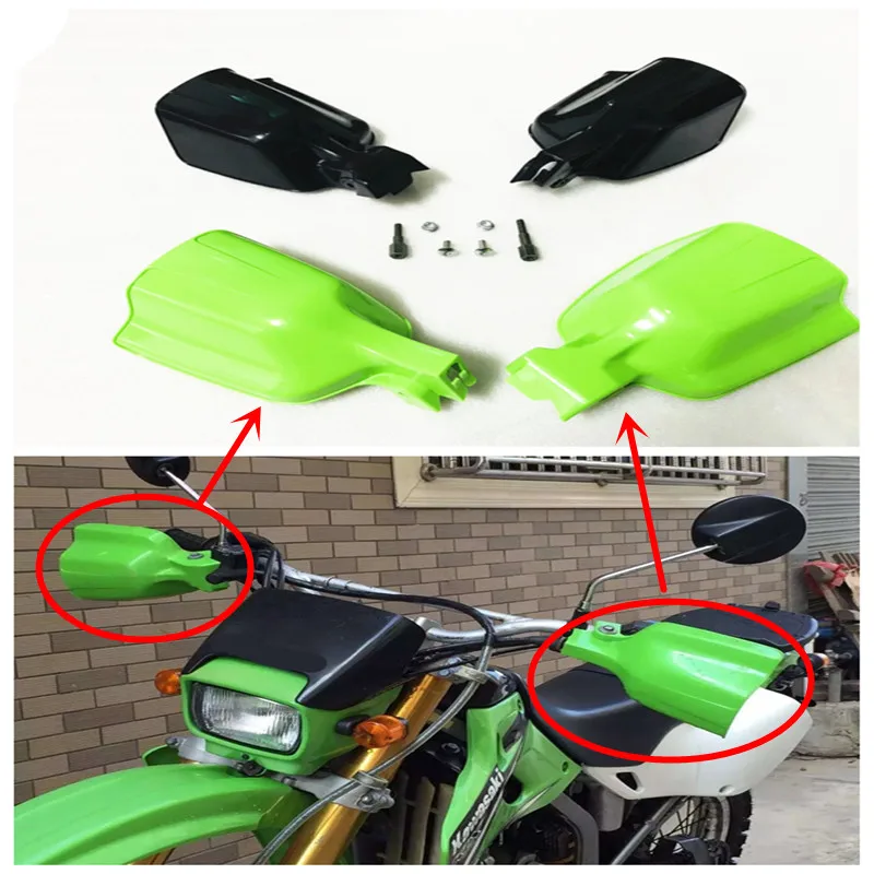 Handlebar Handguards Clutch Brake Levers Pro Hand Guard ABS Windproof Windshield for Kawasaki KLX250 KDX220 KL250 Pit Dirt Bikes