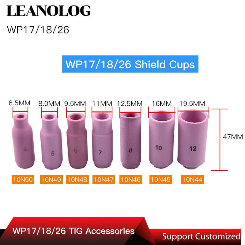 Welding Tools TIG Welding Machine Accessories/Consumables Porcelain WP26 17 18 Torch Shield Cups Nozzles