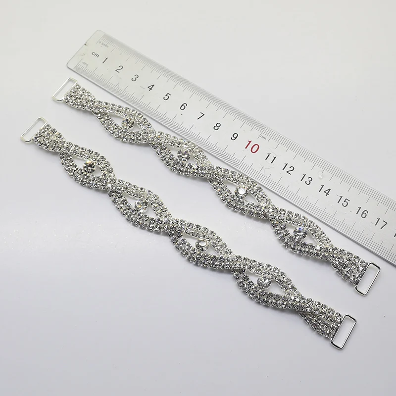 Nuovi prezzi di vendita 2 pz/lotto 170mm strass Bikini fibbie costumi da bagno connessione reggiseno decorativo diamante catena cristallo