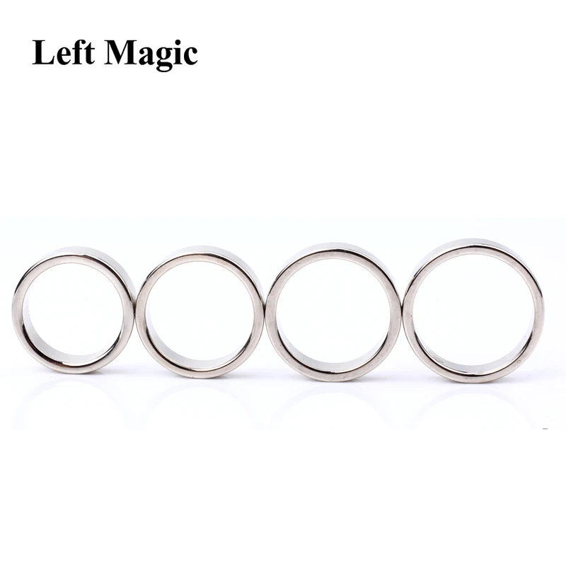 1 Pcs Hot Sale Magic Rings Silver Color PK Ring Strong Magnetic Rings Magic Tricks 18mm 19mm 20mm 21mm PK Rings B1064