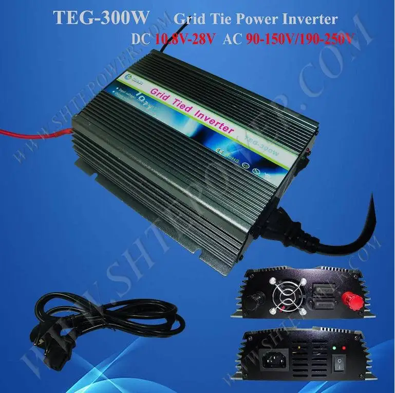 

MPPT control DC 10.8-30v to AC solar power 300w 220v grid tie inverter