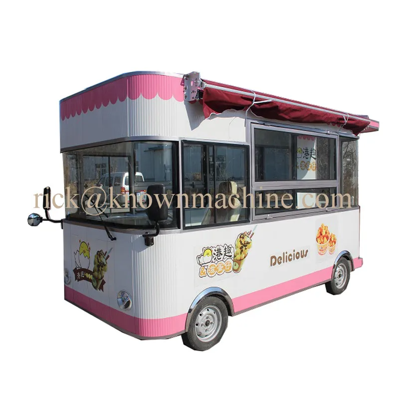 Hot Sale Mobile Electric Snack Fast Food cart/truck/trailer Outdoor Use With Drive Power ,tourist Car With Free Shipping