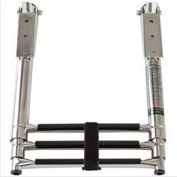 Boat Accessories Marine 3 Step Telescoping Folding Ladder Platform Boarding Swim For Boat Marine