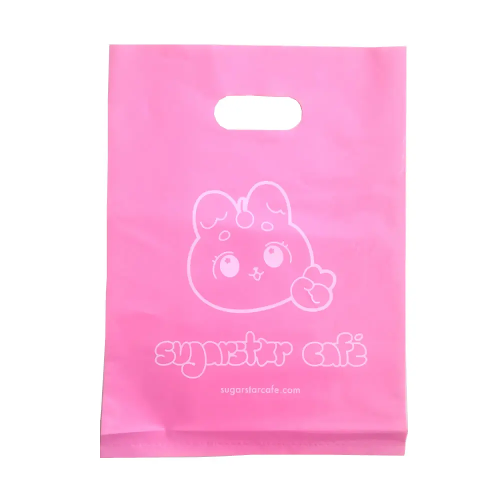 30x40cm Custom Printed LOGO Promotion Shopping Handle Plastic Gift Bag