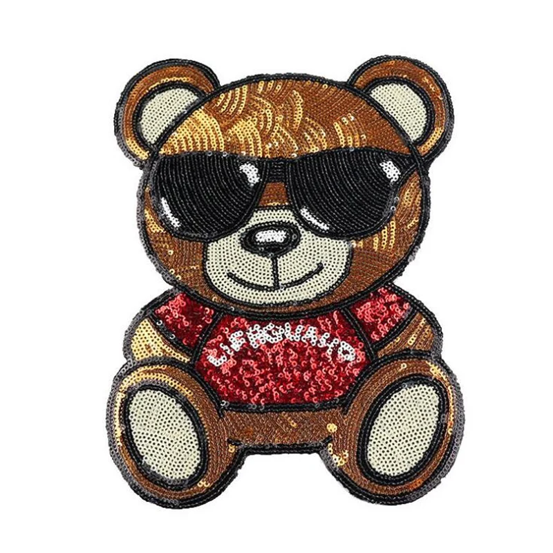 Cartoon Patch Sequin Patches Sew On Clothes Patch 3D pailletten Applique DIY Stickers For T-shirt Jeans