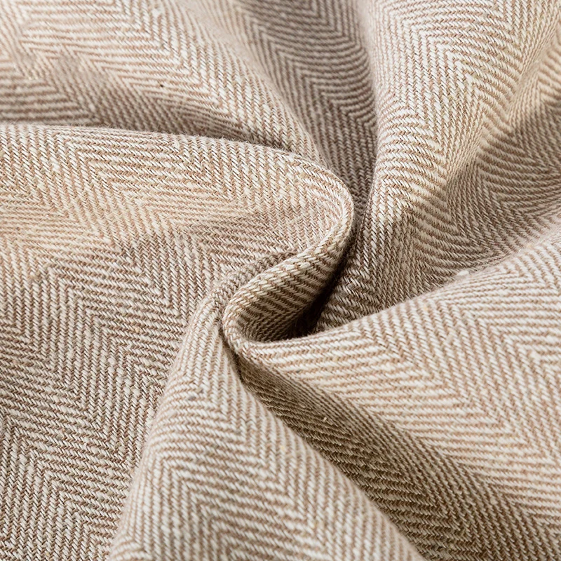 Herringbone 45% Cotton 55% Linen Coat Fabric Designer Fabric In Spring And Autumn  90*140cm/Piece W300308