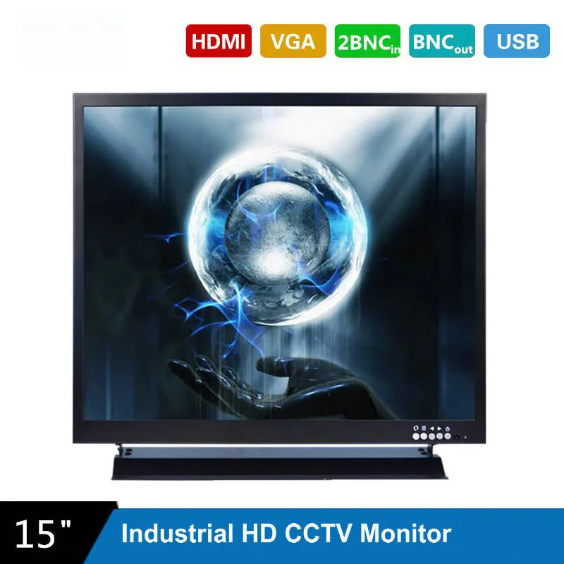 

17 Inch 1280X1024 HD CCTV Monitor with Metal Shell & HDMI VGA AV BNC Connector for PC Multimedia & Donitor Display & Microscope