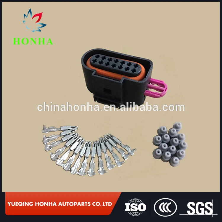 

Free shipping 5 pcs 14 pin 1.5mm electrical plug for waterproof auto connector 6X0973717