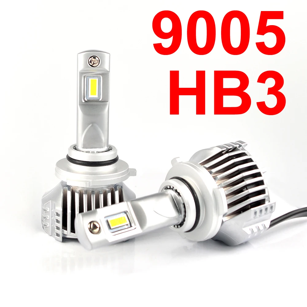 1 Set 9005 HB3 P12 Car LED Headlight Super Bright 0.72MM Ultra Thin No Blind W/ Driver Front Lamps Bulbs 6K White 90W 13000LM