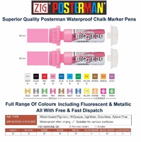 ZIG Kuretake Poster Pens Posterman Chalk Marker Pens BIGGIE 30mm Waterproof Brush Pens Japan PMA-130 POP Markers