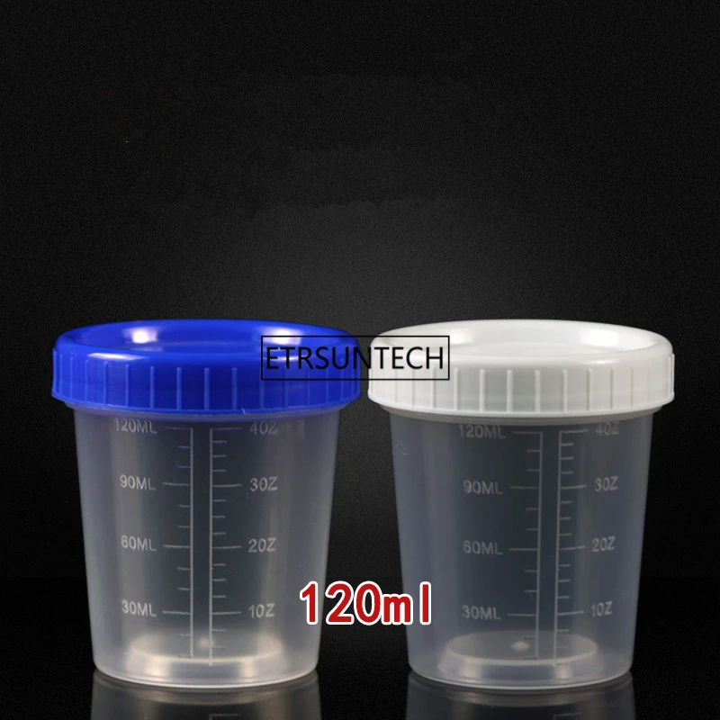 

100pcs 120ml Measuring Cup DIY Empty bottle Making Tools Transparent Measurement With Cover Scale jar F2652